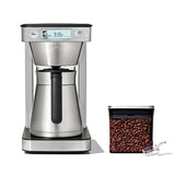 12-Cup Coffee Maker with Podless Single-Serve Function & Steel Coffee POP Container (1.7 Qt) with Scoop Bundle D7