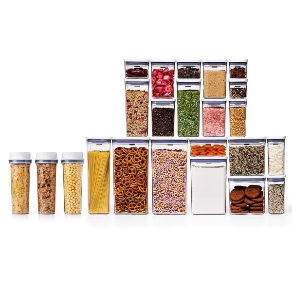 3 Piece Cereal Dispenser Set & 20-Piece POP Container Set Bundle G9
