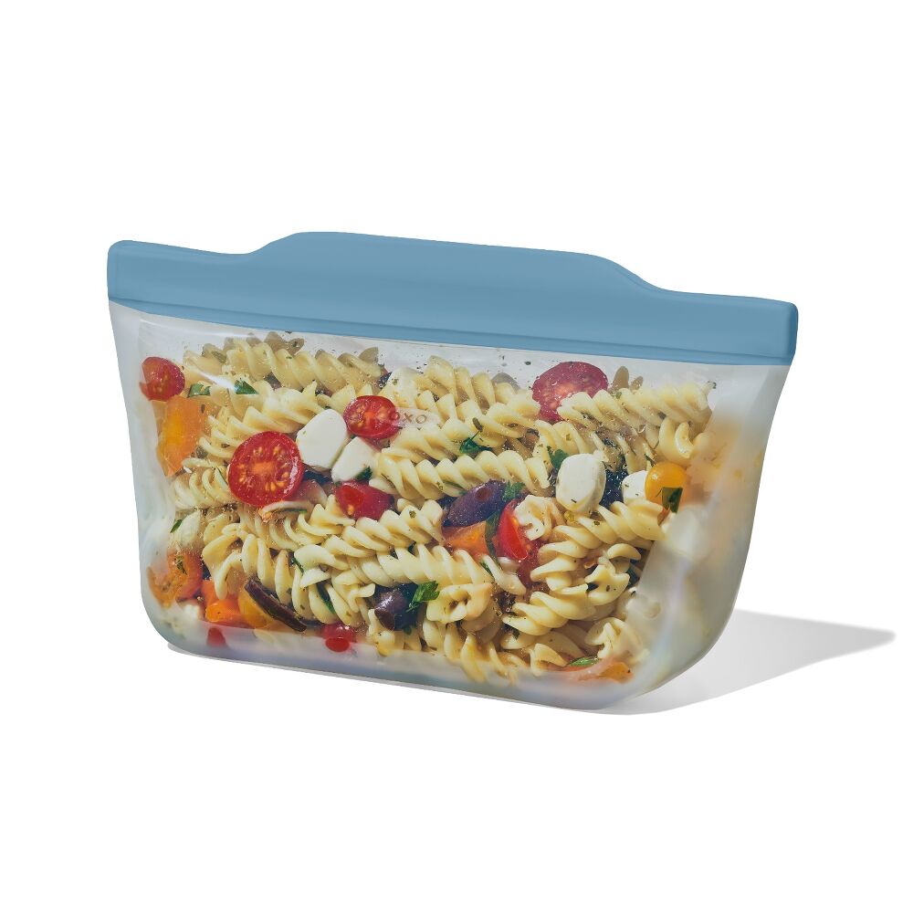 Silicone Reusable Bag  Stand-Up Quart (32 oz) - Ocean Blue R6