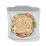 Silicone Reusable Bag  Sandwich (28 oz) - Fog S5