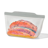 Silicone Reusable Bag  Stand-Up Half Gallon (64 oz) - Fog C7