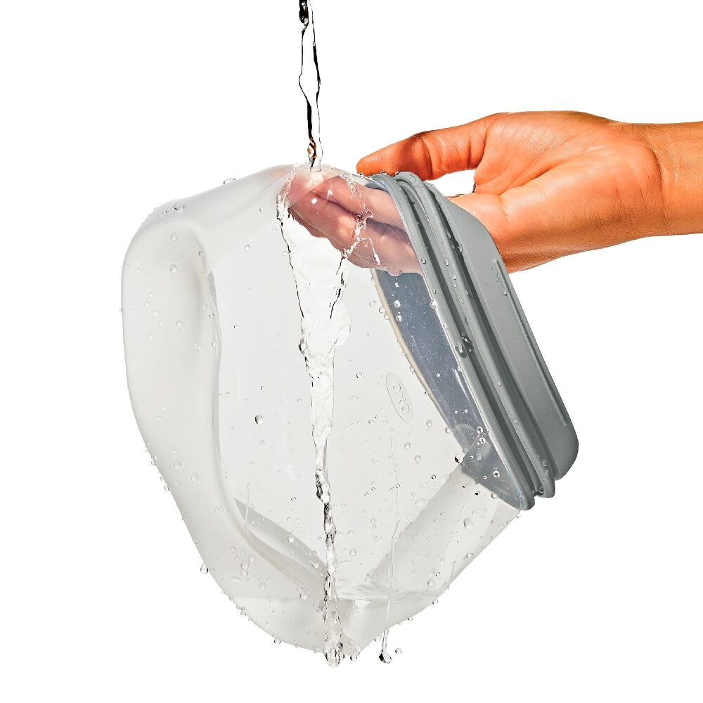 Silicone Reusable Bag  Stand-Up Half Gallon (64 oz) - Fog C7