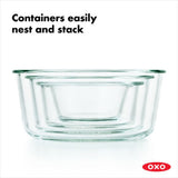8 Piece Smart Seal Glass Round Container Set T6