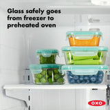 8 Piece Smart Seal Glass Round Container Set T6