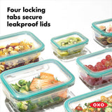 8 Piece Smart Seal Glass Round Container Set T6