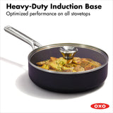 Ceramic Professional Non-Stick 3-Quart Sauté Pan with Lid Q6