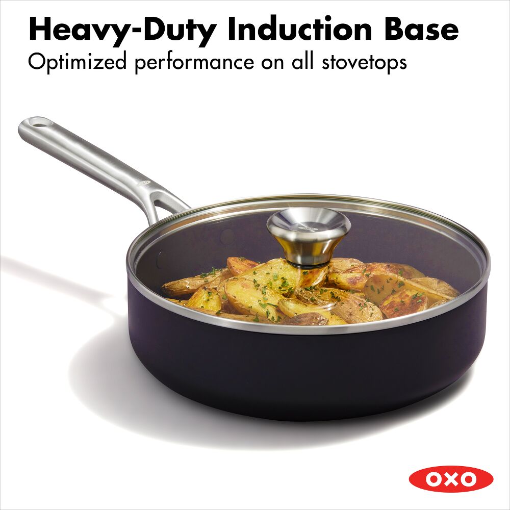 Ceramic Professional Non-Stick 3-Quart Sauté Pan with Lid Q6