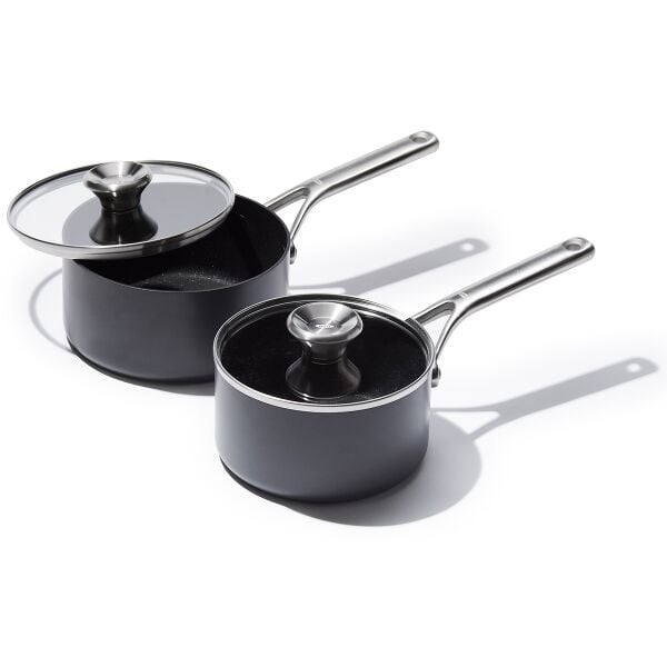 Ceramic Professional Non-Stick 4-Piece Saucepan Set (1.7 Qt & 2.3 Qt) H1