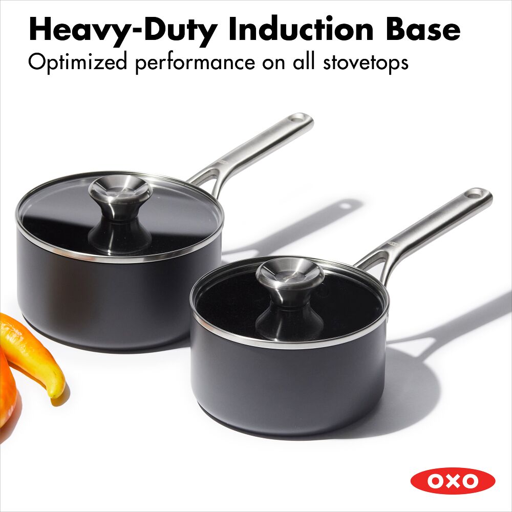 Ceramic Professional Non-Stick 4-Piece Saucepan Set (1.7 Qt & 2.3 Qt) H1