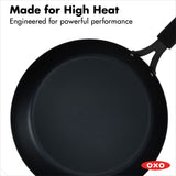 OXO Carbon Steel Obsidian Series 12-Inch Frypan with Silicone Sleeve K7