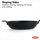 Carbon Steel Obsidian Series 12-Inch Wok with Silicone Sleeve V5