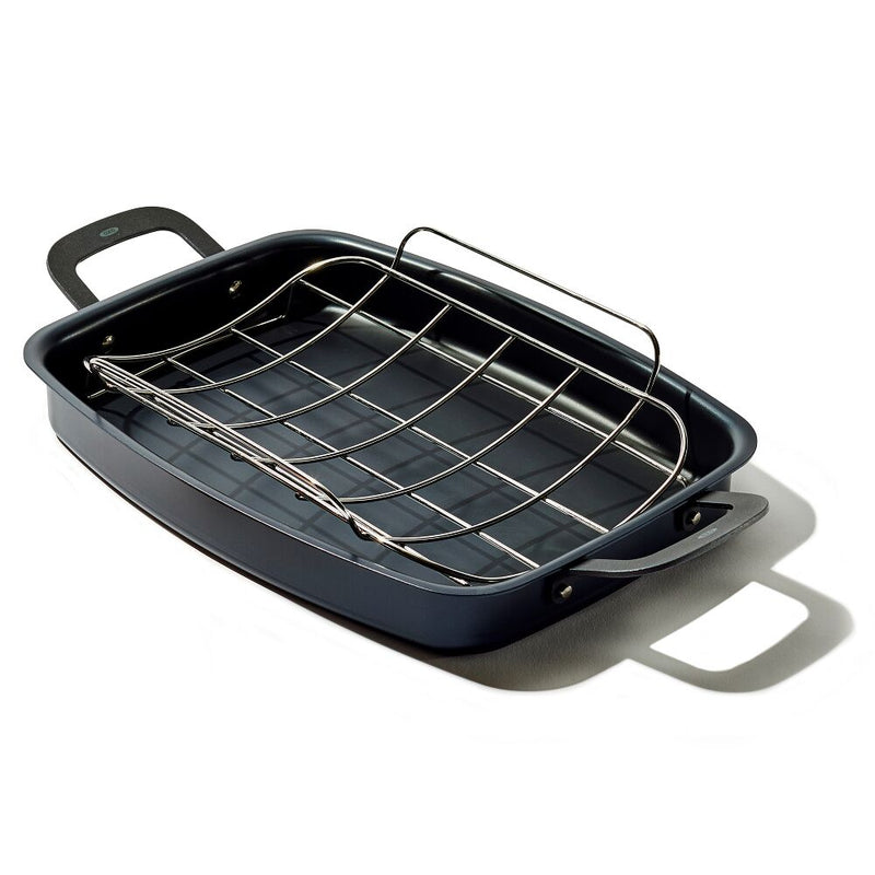 Carbon Steel Obsidian Series Roaster with Rack W1