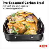 Carbon Steel Obsidian Series Roaster with Rack W1