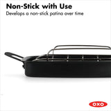 Carbon Steel Obsidian Series Roaster with Rack W1