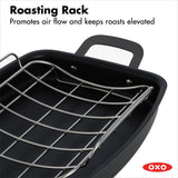 Carbon Steel Obsidian Series Roaster with Rack W1