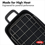 Carbon Steel Obsidian Series Roaster with Rack W1