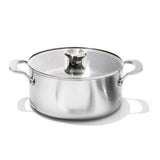 Stainless Steel Mira Series 5.2qt Casserole And Lid A7