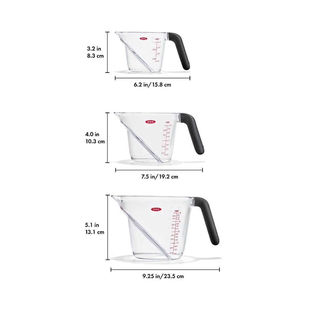 3 Piece Angled Measuring Cup Set J7