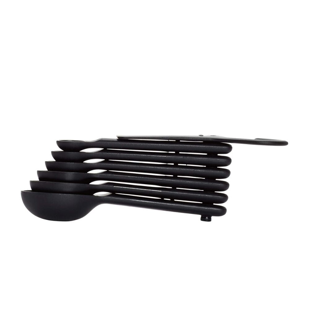 7 Piece Plastic Measuring Spoons - Black M7