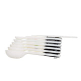 7 Piece Plastic Measuring Spoons - White O6