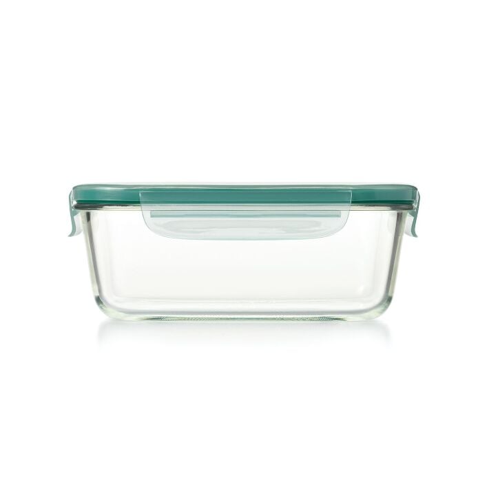Smart Seal 8 Cup Glass Rectangle Container - Teal M1