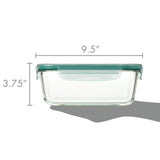Smart Seal 8 Cup Glass Rectangle Container - Teal M1