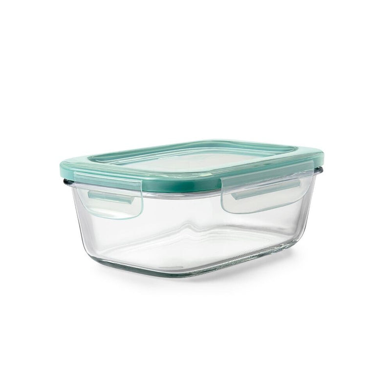 Smart Seal 3.5 Cup Glass Rectangle Container - Teal T5