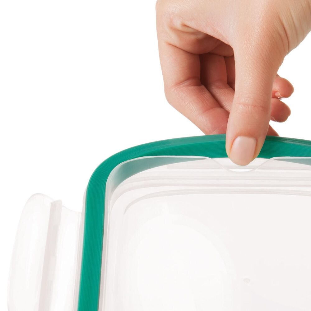 Smart Seal 3.5 Cup Glass Rectangle Container - Teal T5