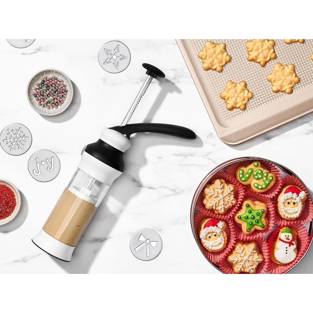Holiday Cookie Press and Disk Set Bundle D6