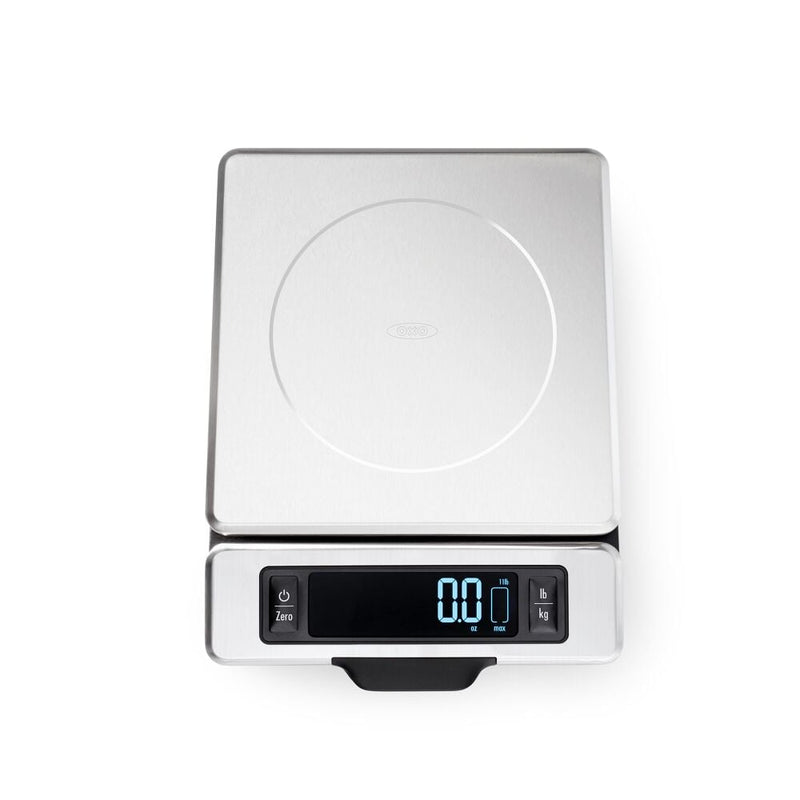 11 lb Stainless Steel Food Scale with Pull out Display Q0