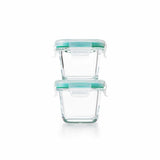 4 Piece Smart Seal Glass Mini Square Container Set L2