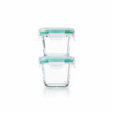 4 Piece Smart Seal Glass Mini Square Container Set L2