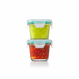 4 Piece Smart Seal Glass Mini Square Container Set L2