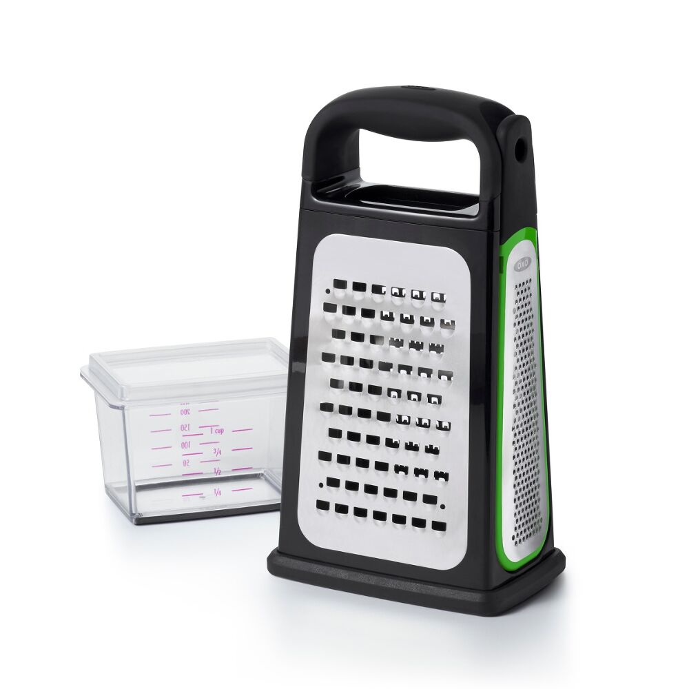 Etched Box Grater With Removable Zester O8