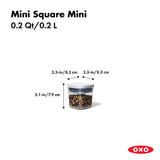 POP Container - Mini Square Mini (0.2 Qt.) Q8