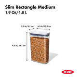 POP Container - Slim Rectangle Medium (1.9 Qt.) B0