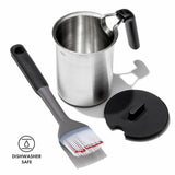 Grilling Basting Pot and Brush Set N5