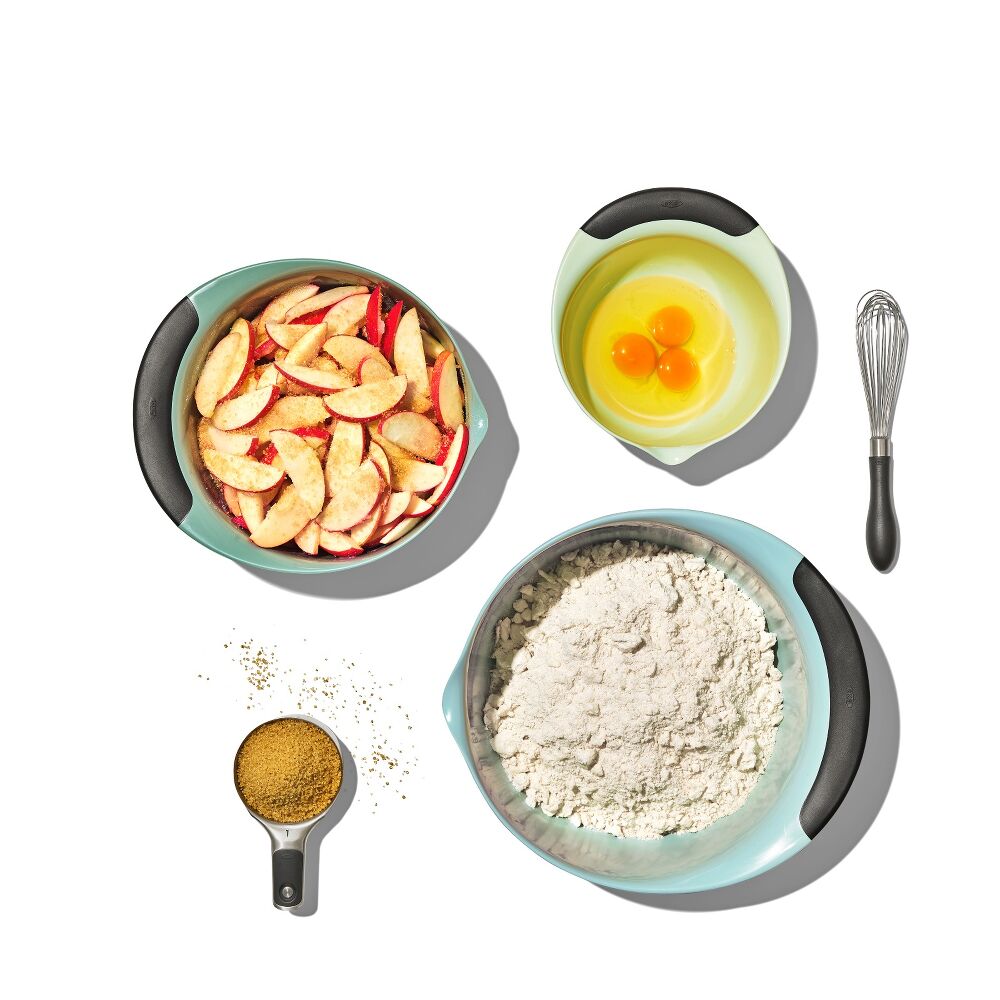 3 Piece Mixing Bowl Set - Cadet Blue, Tower Grey, Jade T6