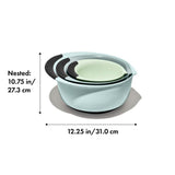 3 Piece Mixing Bowl Set - Cadet Blue, Tower Grey, Jade T6