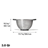 Stainless Steel 3 qt./ 2.8L Colander V6