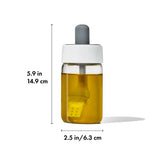 Glass Oil Bottle and Silicone Brush Set I3