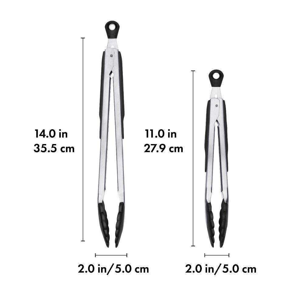 2-Piece Tongs with Nylon Heads Set T8