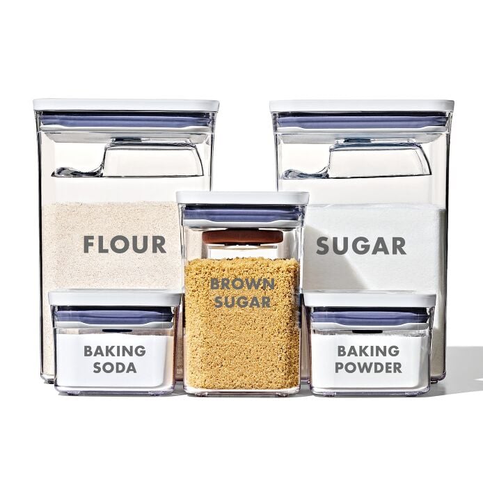 8-Piece Prelabeled Baking POP Container Set V4