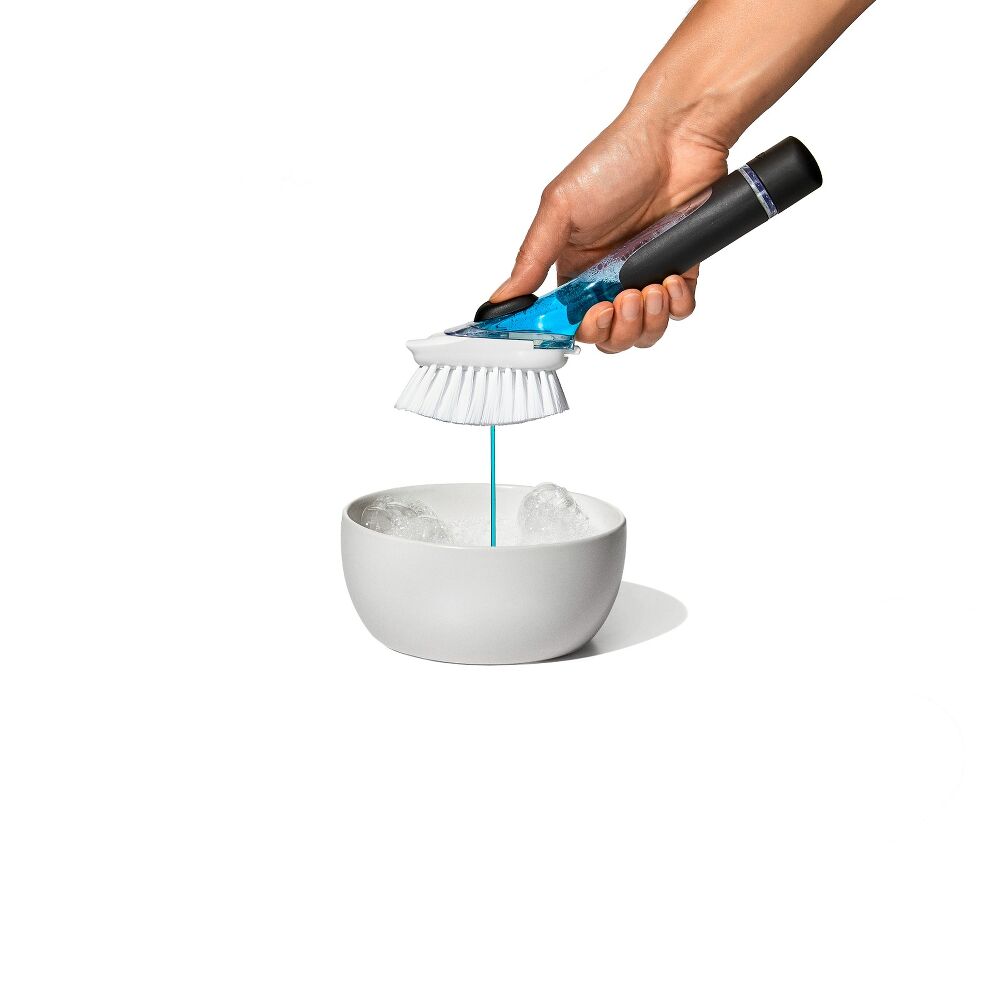 Soap Dispensing Dish Brush Storage Set M5