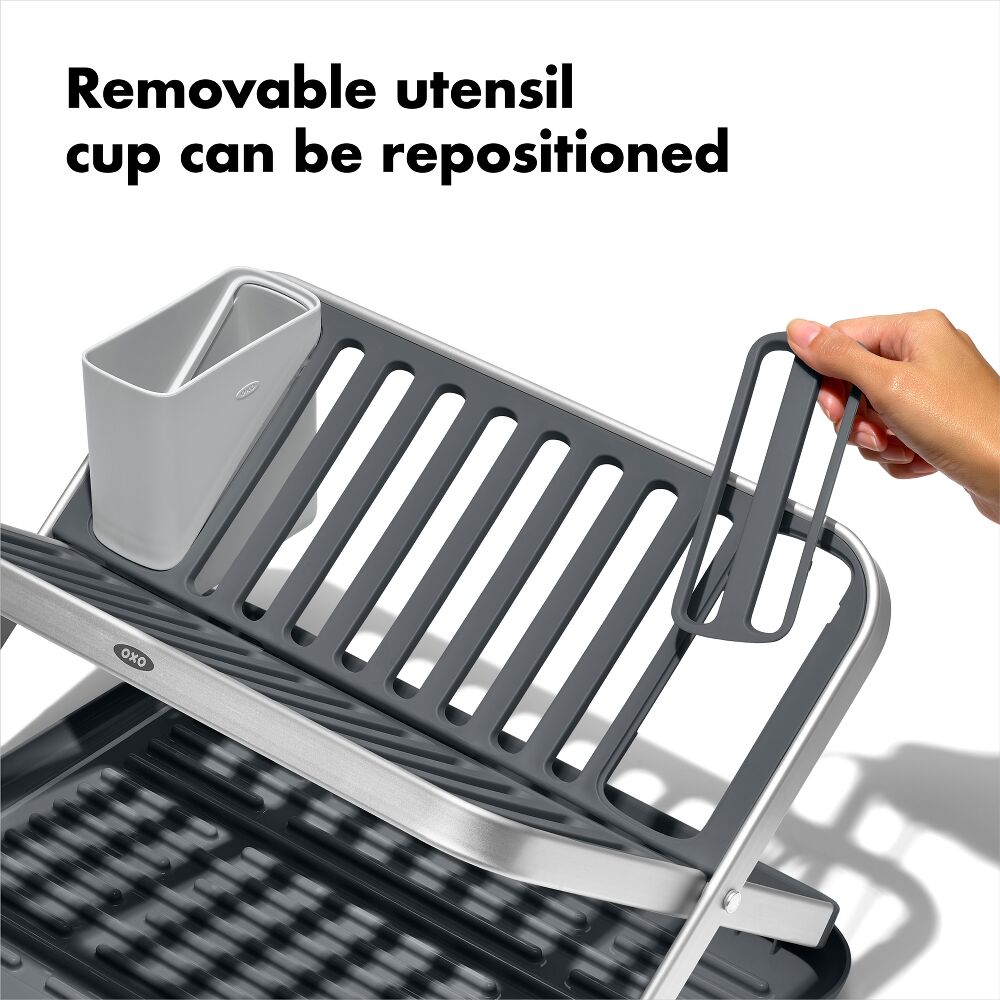 OXO Good Grips Aluminum Fold Flat Dish Rack V7