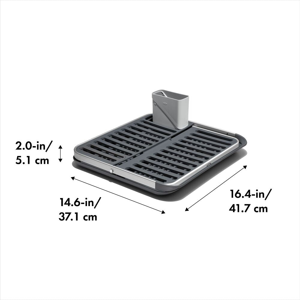 OXO Good Grips Aluminum Fold Flat Dish Rack V7