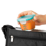Baby Blocks Glass Food Storage Containers 4 Oz - Tot Teal Z3