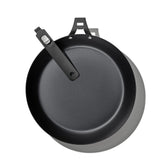 Outdoor 12-inch Carbon Steel Pan with Removable Handle W0