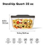 Outdoor Silicone Reusable Stand Up Bag Quart (32 oz) E0
