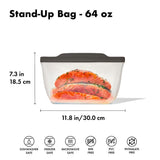 Outdoor Silicone Reusable Stand Up Bag Half Gallon (64 oz) K9